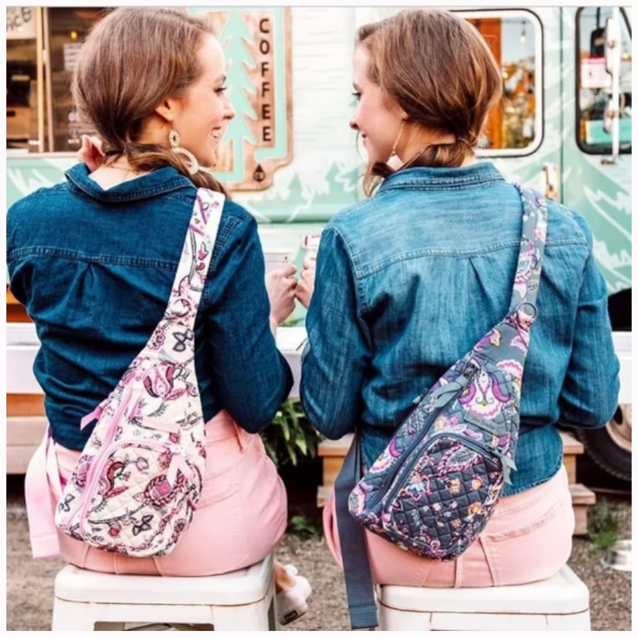 Vera Bradley | Floral Sling Backpack Crossbody Quilted Bag